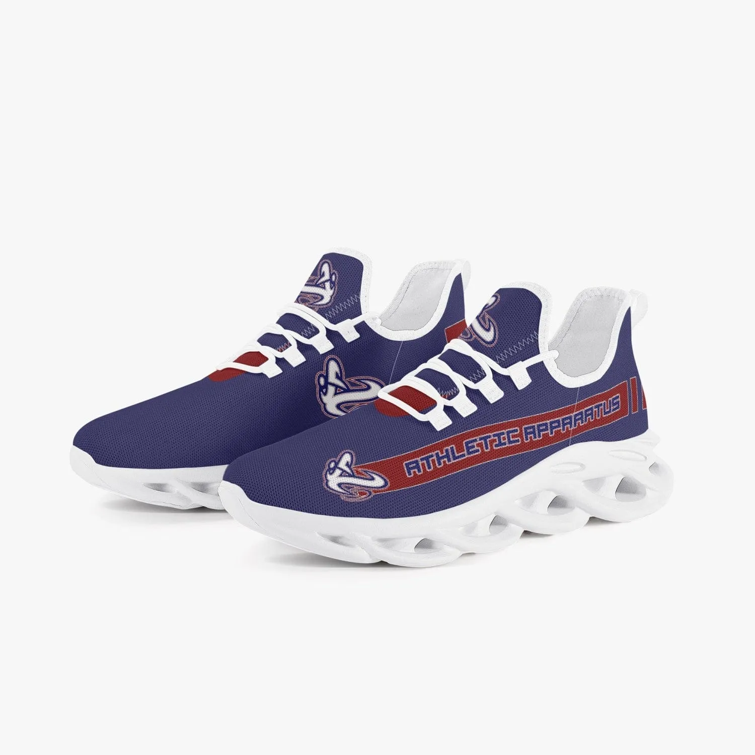 ATHLETIC APPARATUS V1 RWB BOUNCE MESH KNIT SNEAKERS - WHITE