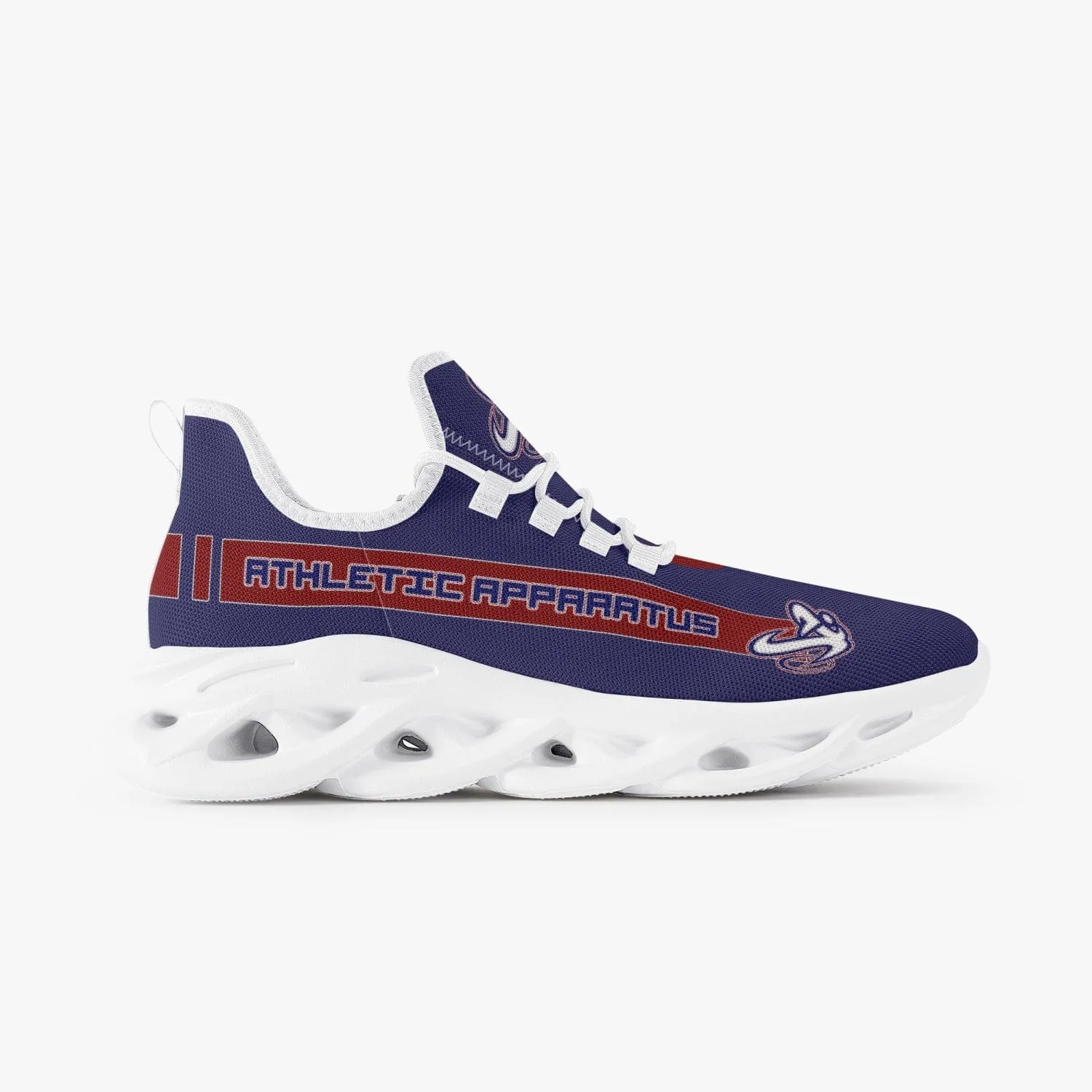 ATHLETIC APPARATUS V1 RWB BOUNCE MESH KNIT SNEAKERS - WHITE