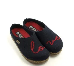 Haflinger Women's Lovely Slippers- Navy