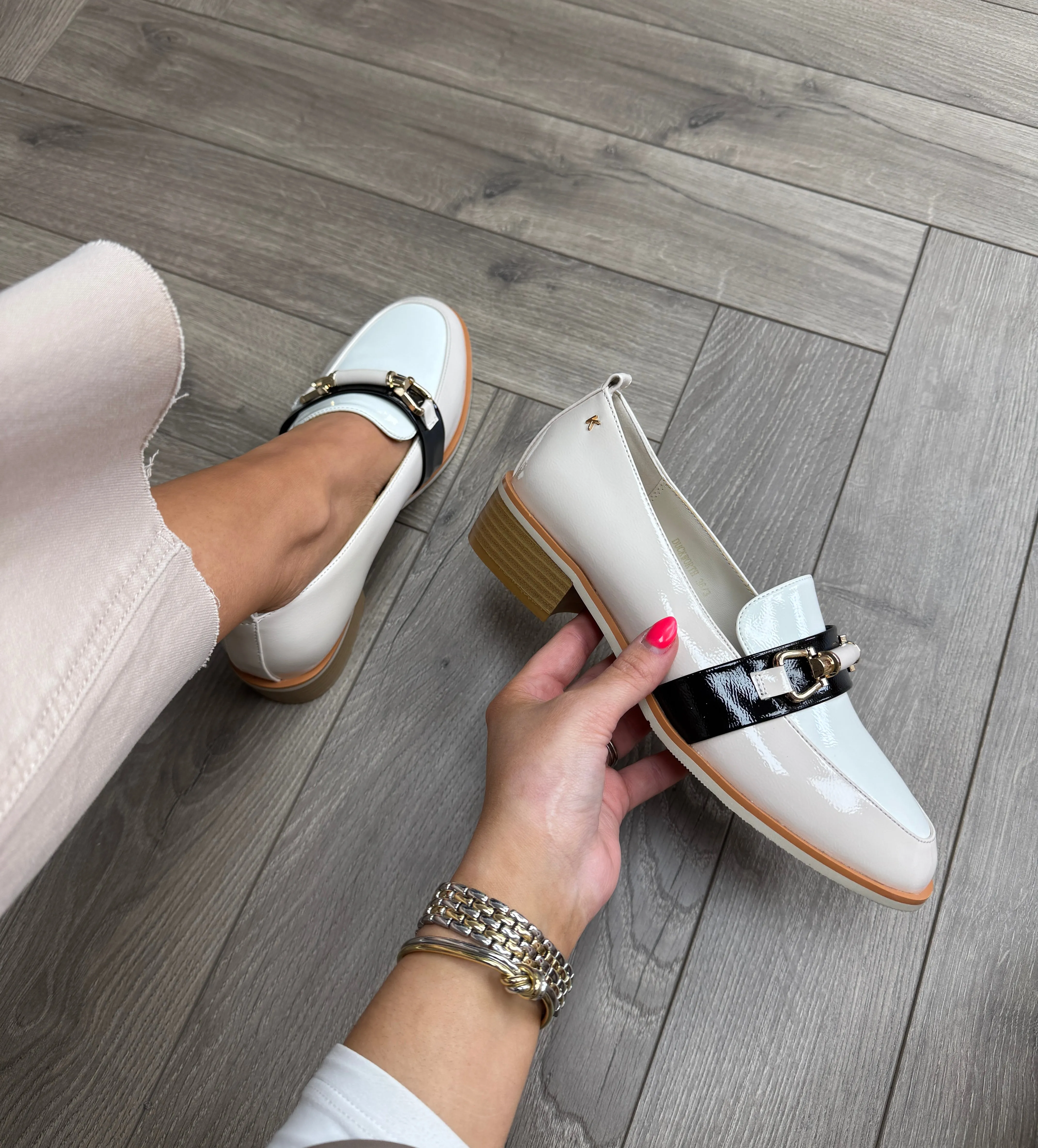 Kate Appleby ‘Duckworth’ Patent Loafer - Almond Mash (K39)