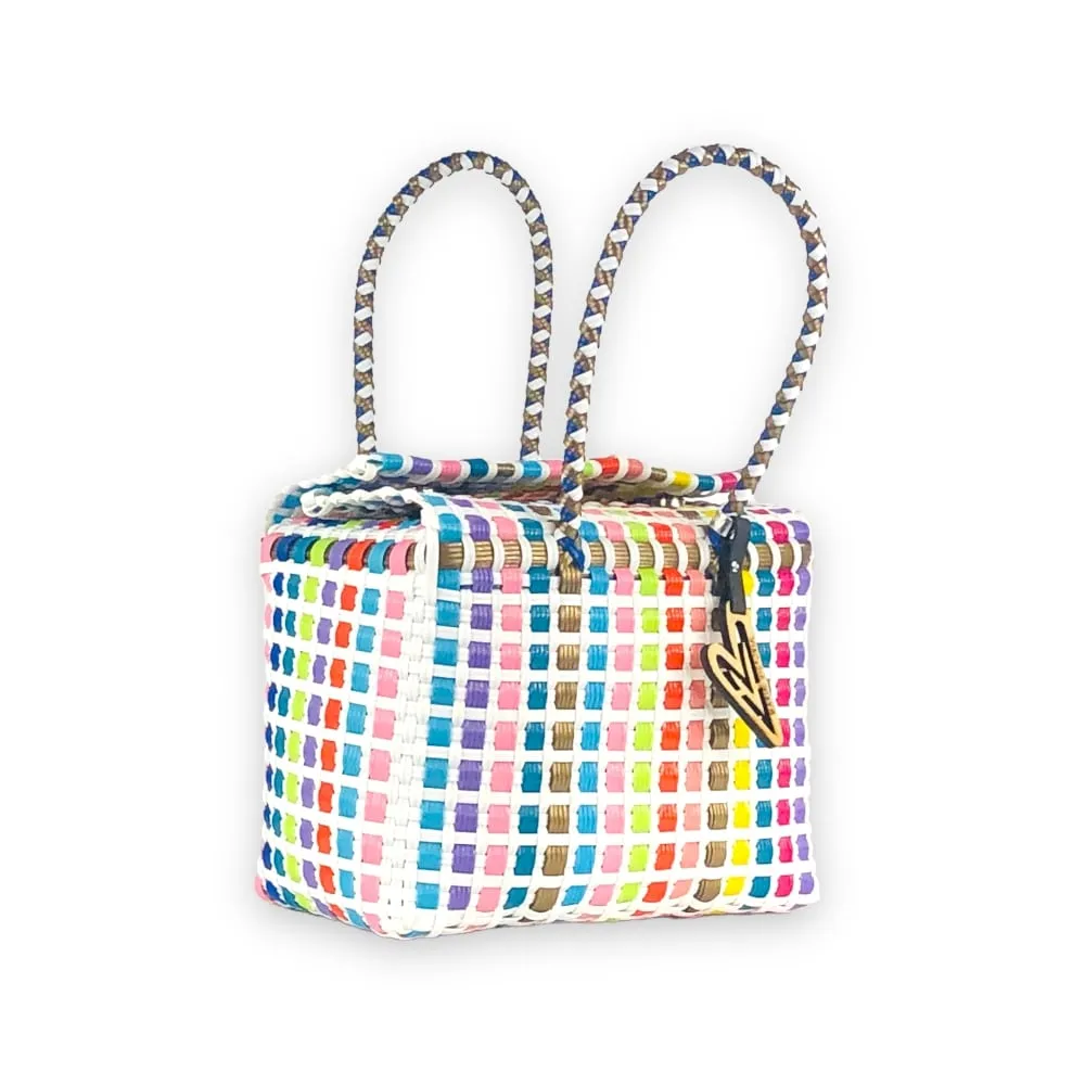 Maria Victoria | Macaw Baskets | Upcycled, Handwoven, Multicolor Basket