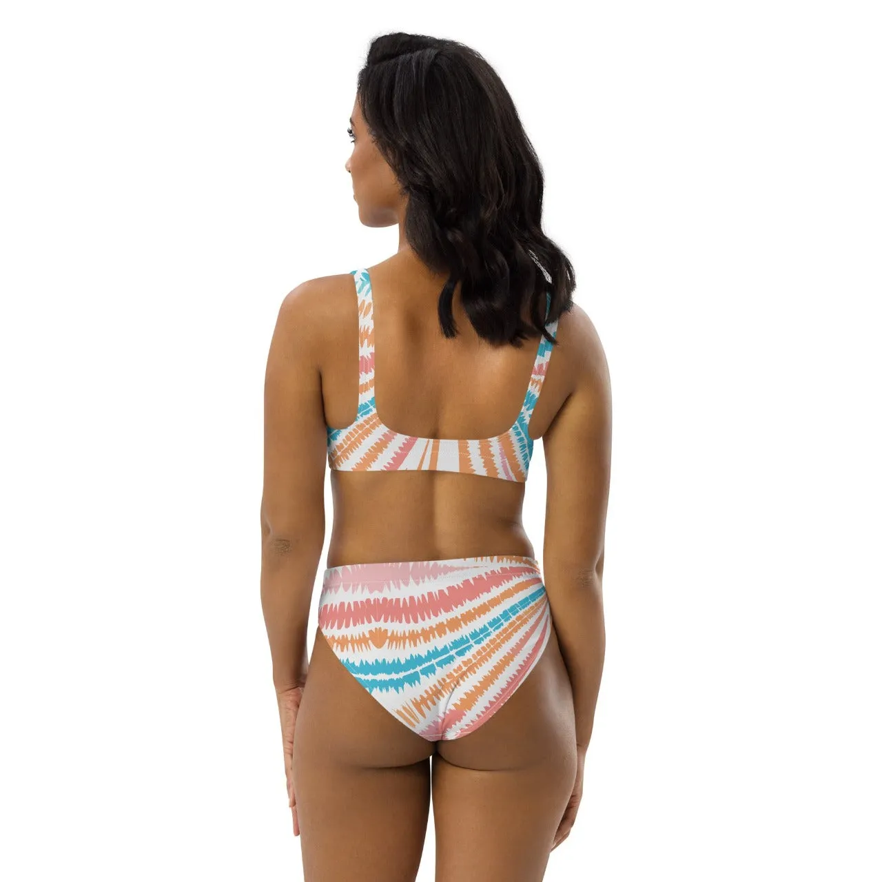 Recycled High-waist Bikini Peachy Twister Edition