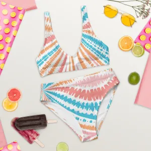 Recycled High-waist Bikini Peachy Twister Edition