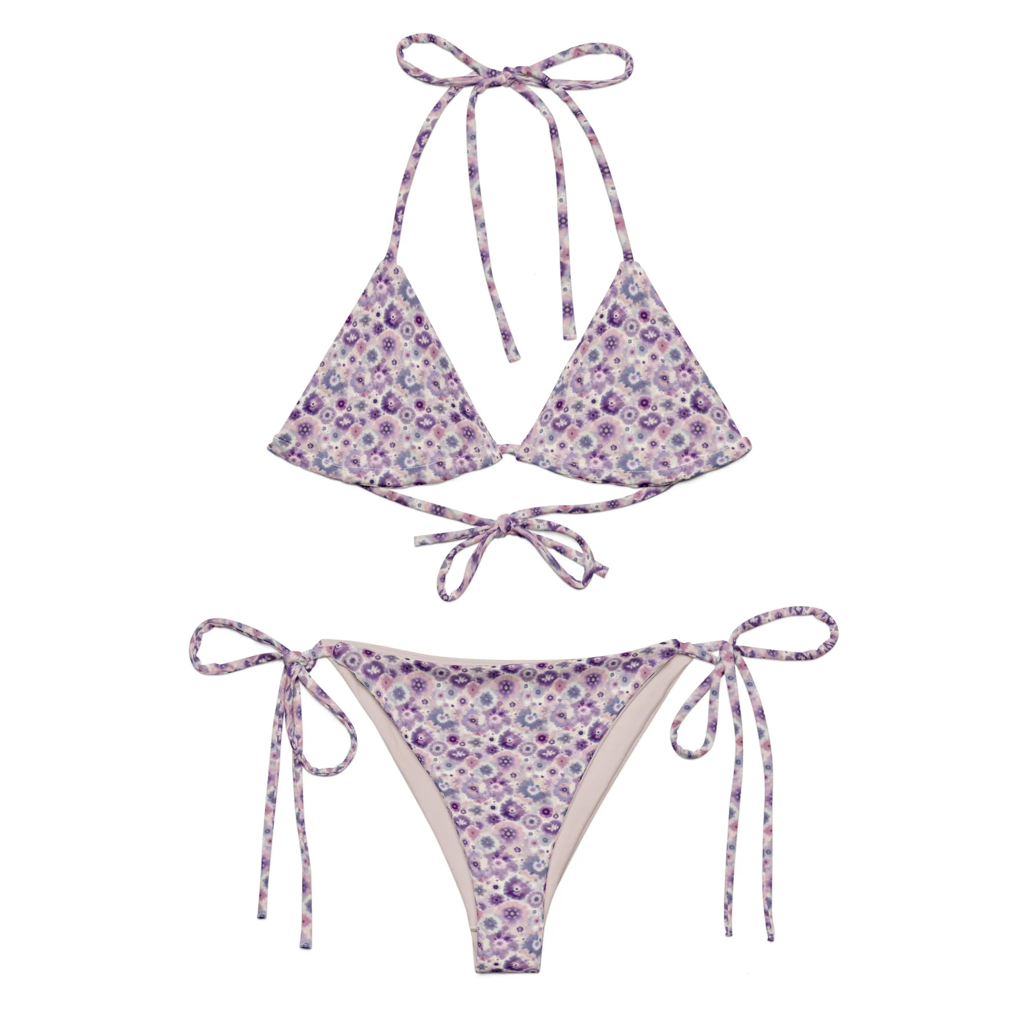 Recycled String Bikini Lilac Bloom