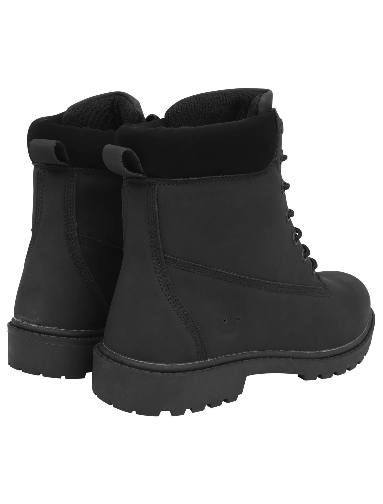 Sirius Faux Leather Lace Up Hiking Style Boots in Black - Tokyo Laundry