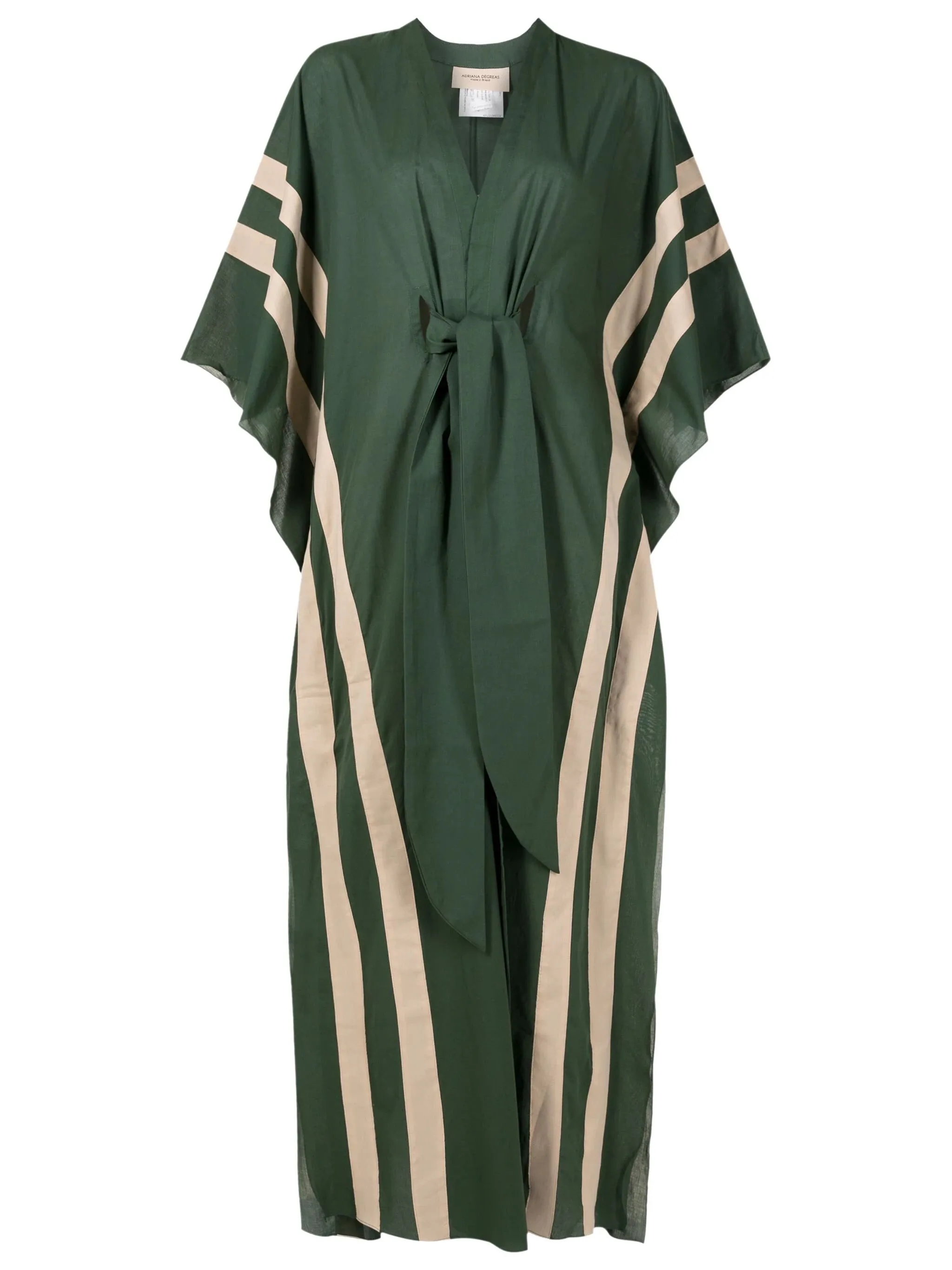 Solid Long Kaftan With Sash