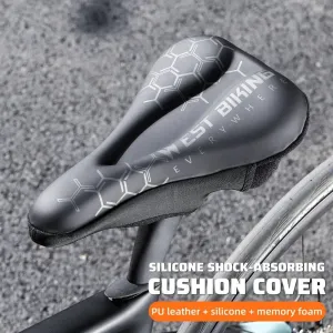 Thickened Bike Saddle Cover Soft Silicone Pad Road Bicycle Seats Cover Comfort Breathable AntiSlip Cycling Cushion Cover