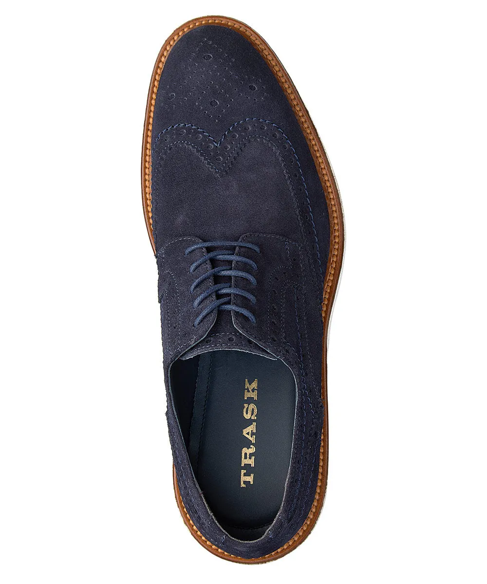 Trask Rogan Italian Suede Wingtip