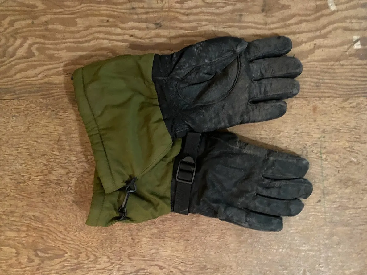 Vintage Canadian Forces Gore-Tex Insulated Arctic Leather Gloves *Gr8 Glv*