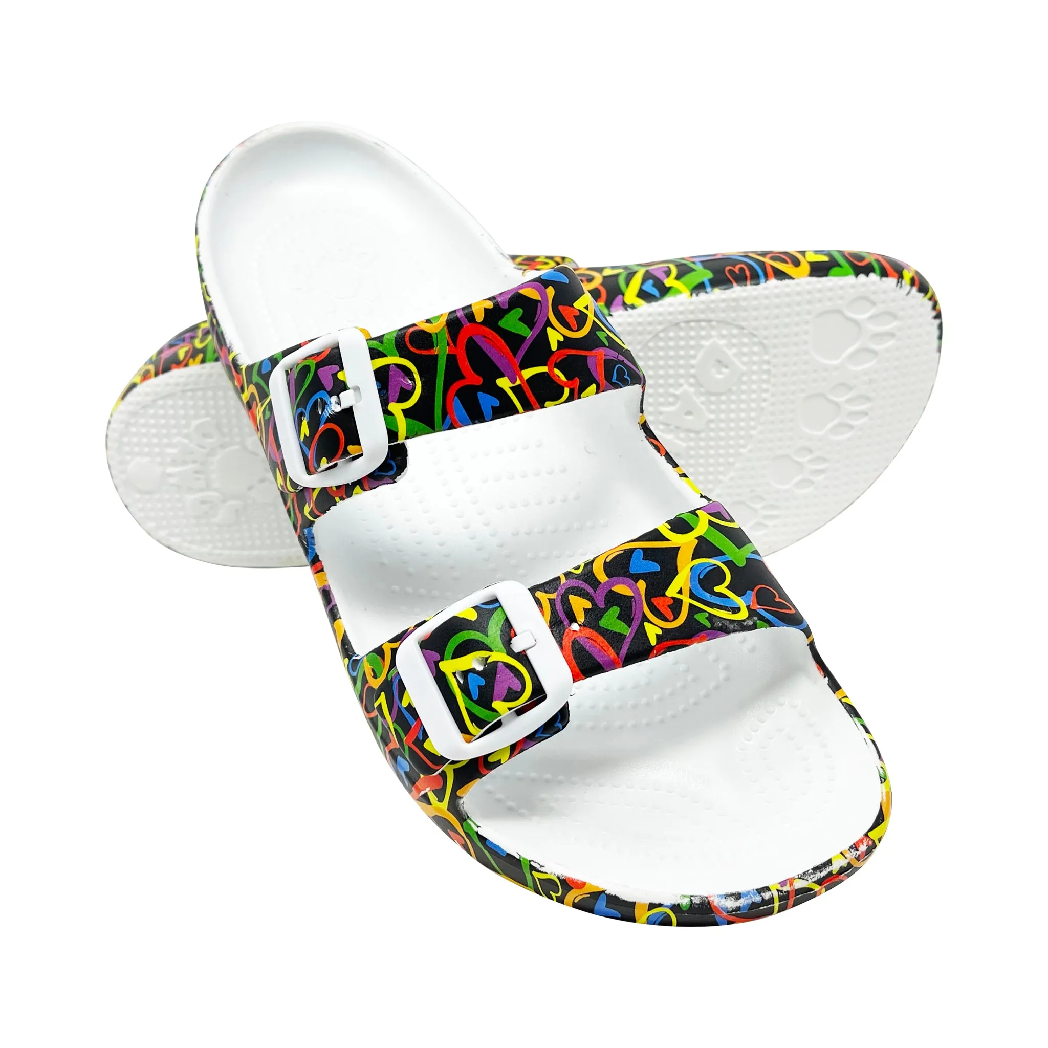 Women's PAW Print Adjustable 2-Strap Sandals - Luv Generation