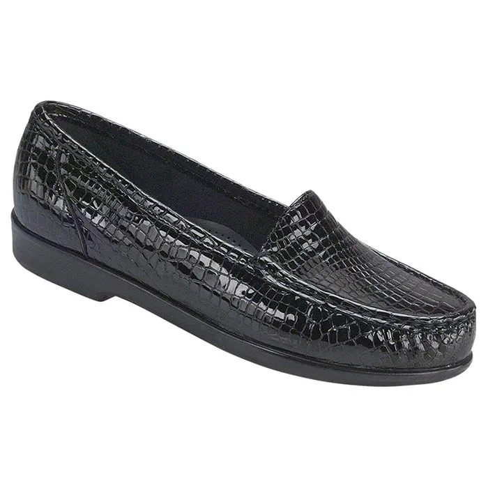 Womens SAS Simplify Black Crocodile